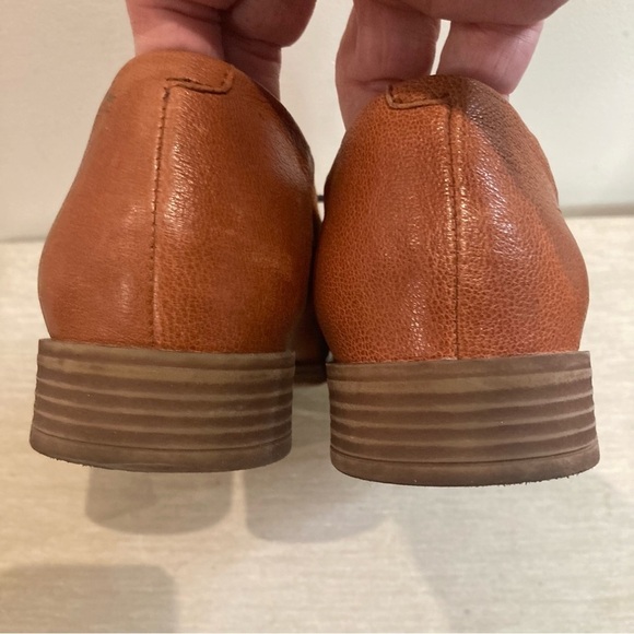 DJANGO & JULIETTE Sz 39 Kotty Leather Two Toned Colour Block Laces Pointy Flats - Picture 10 of 14